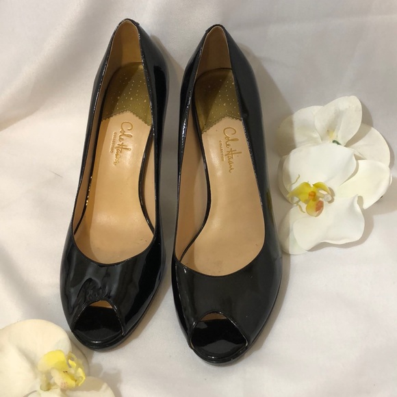 NikeAir Cole Haan Patent Leather Peep Toe - Picture 2 of 8